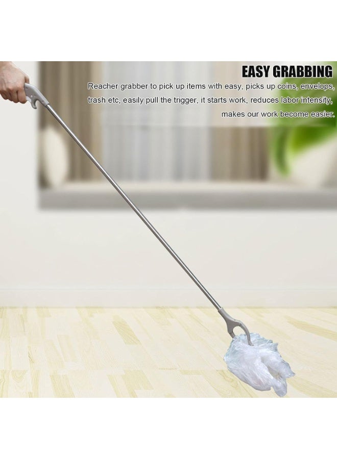 ملقط قمامة بمقبض طويل، أداة يدوية متينة بطول 83 سم، لالتقاط النفايات وتنظيفها، مناسب للاستخدام الداخلي والخارجي. - Image 1